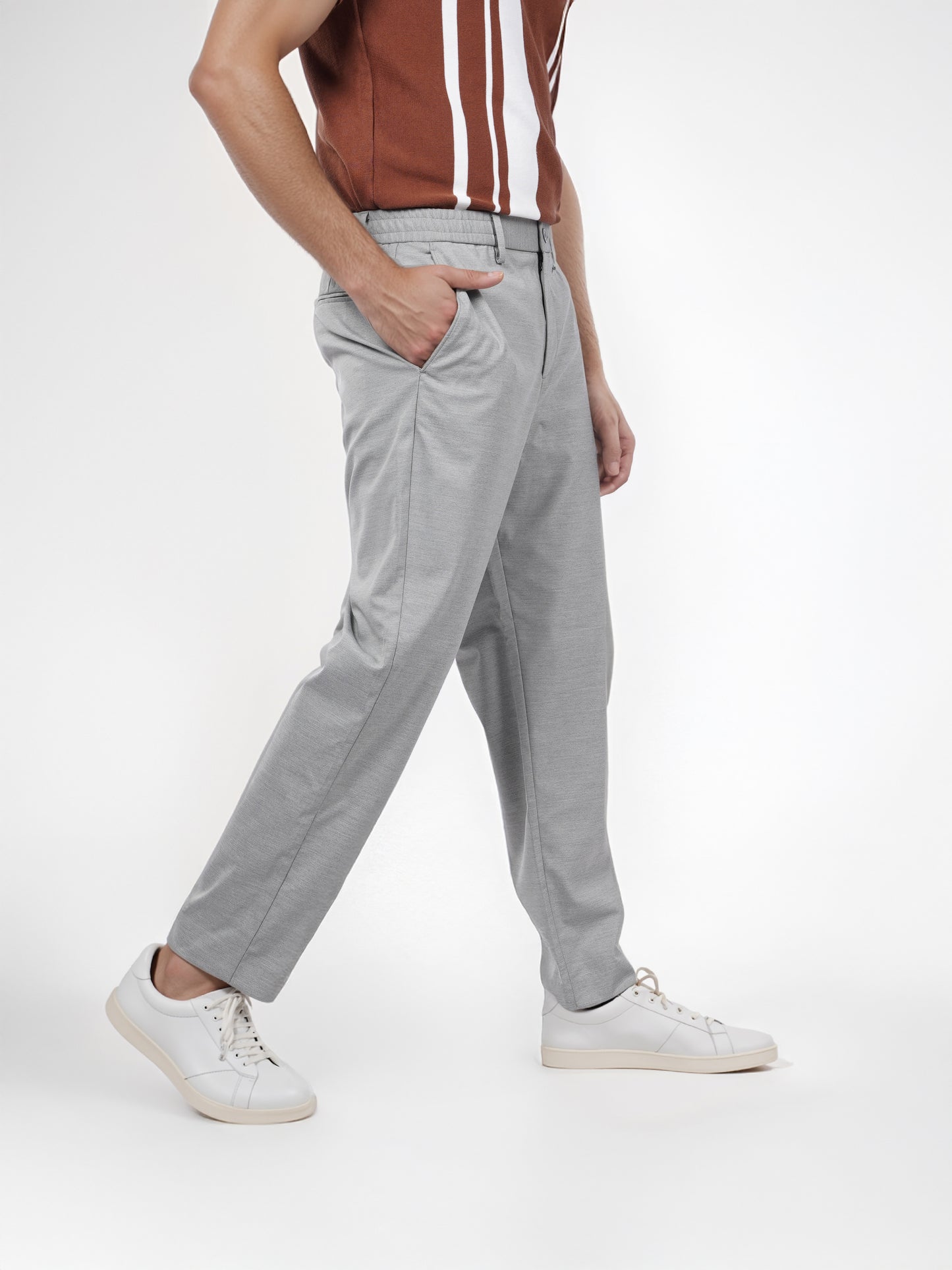 Celio* Men Green Solid Regular Fit Polyester Trouser