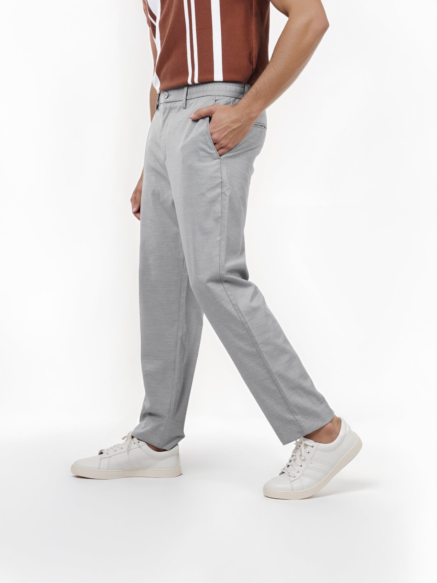 Celio* Men Green Solid Regular Fit Polyester Trouser