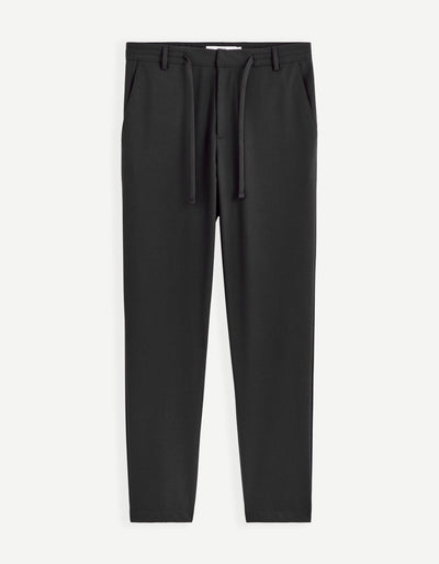 Celio* Polyester Regular Fit Black Trouser