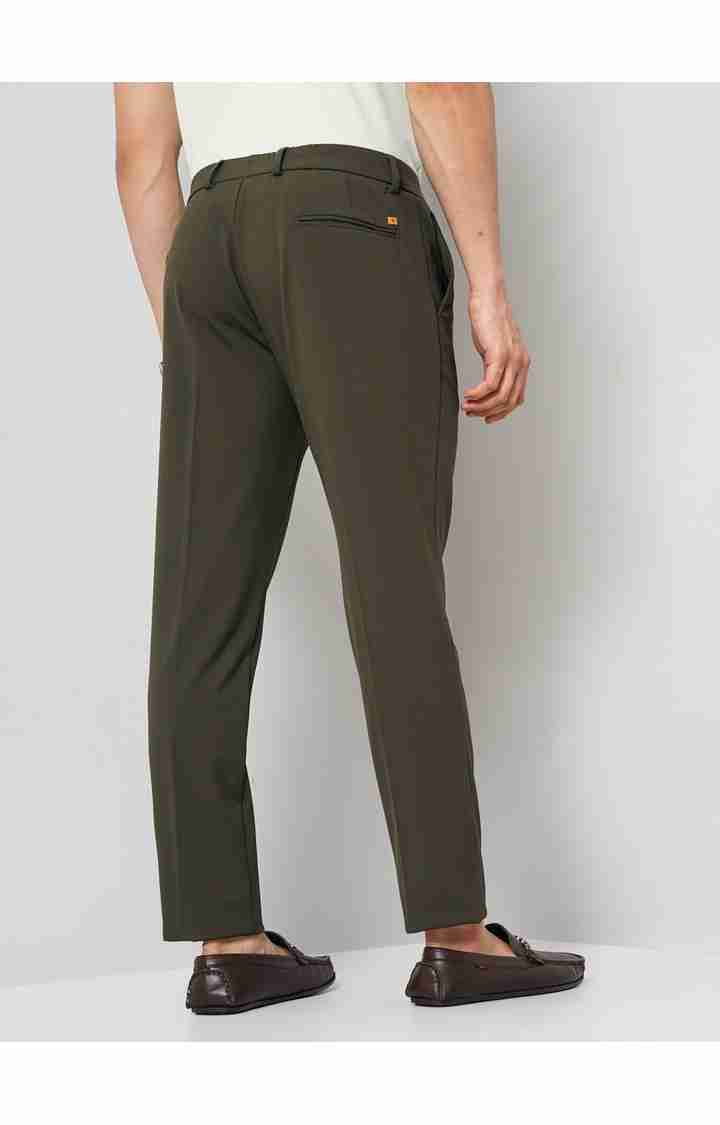 Khaki Regular Fit Trousers