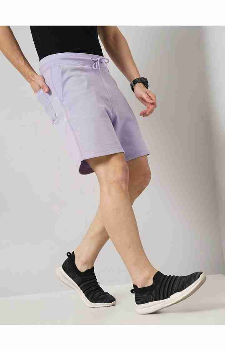 Purple Regular Fit Shorts