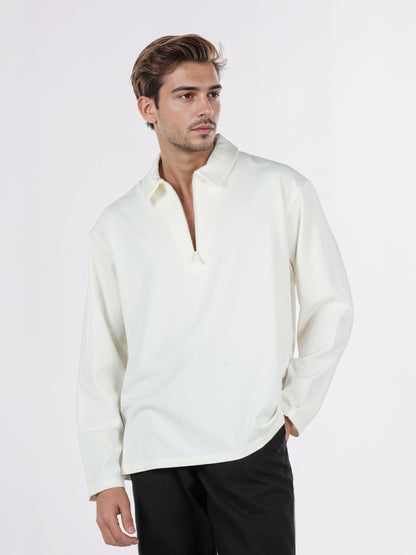 Celio* Men Cream Solid Regular Fit Polyester Shirts
