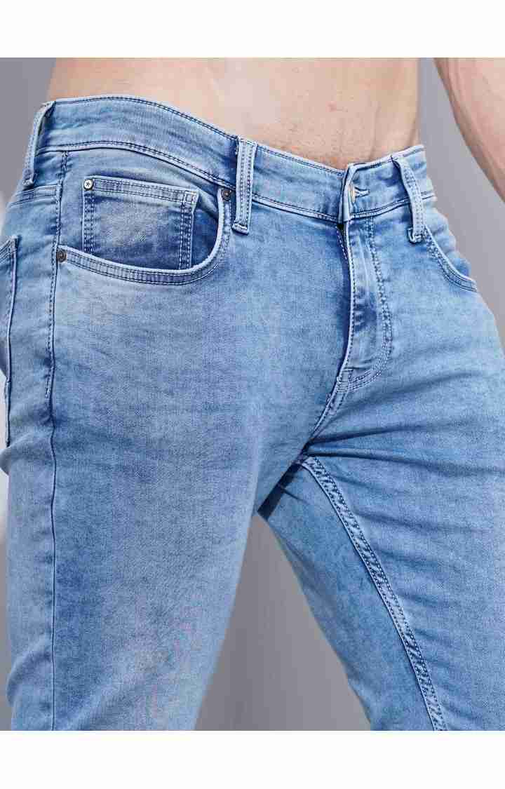 Blue Skinny Ankle Length Jeans