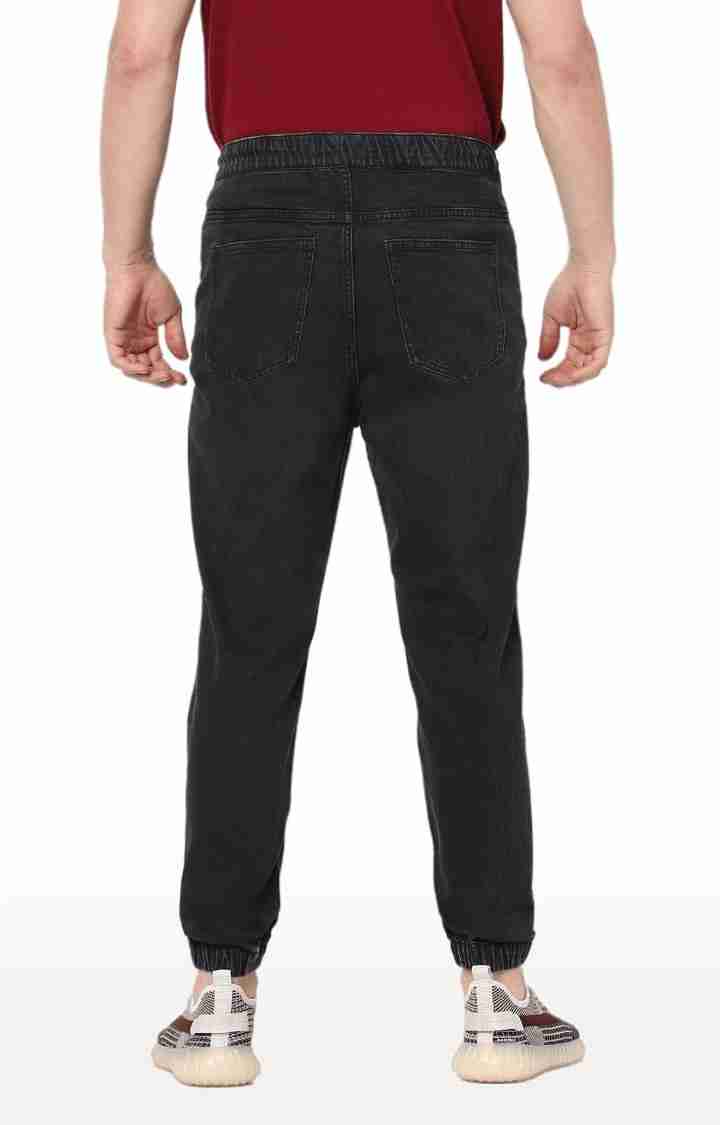 Black Skinny Fit Denim Joggers