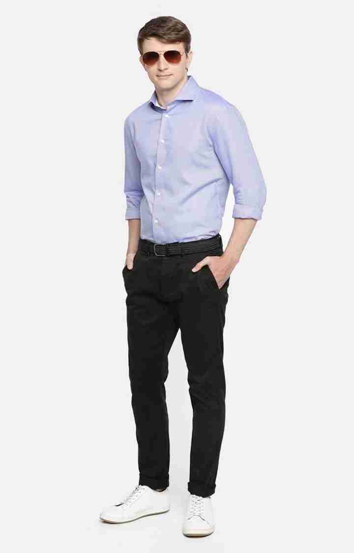 Black Regular Fit Trousers