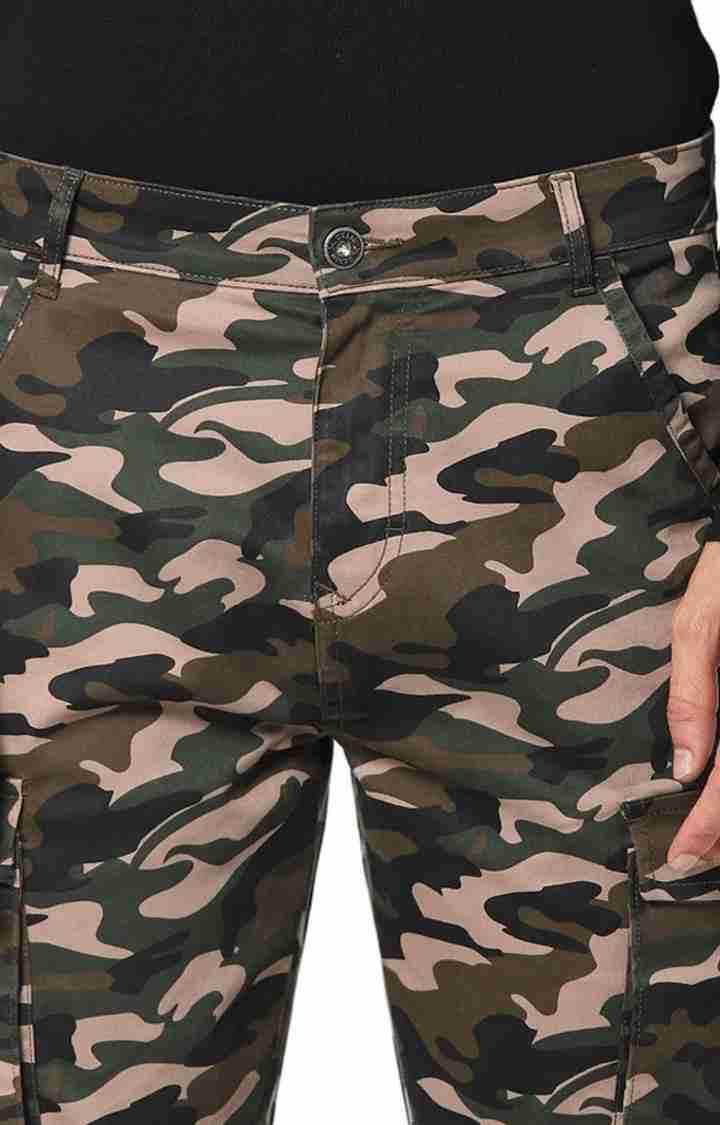 Green Regular Fit Cargos