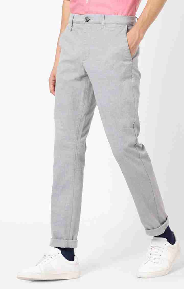 Grey Regular Fit Trousers