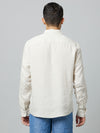Celio* Men White Solid Regular Fit Linen Shirt