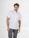 Celio* Solid Regular Fit Linen Off-White Shirt