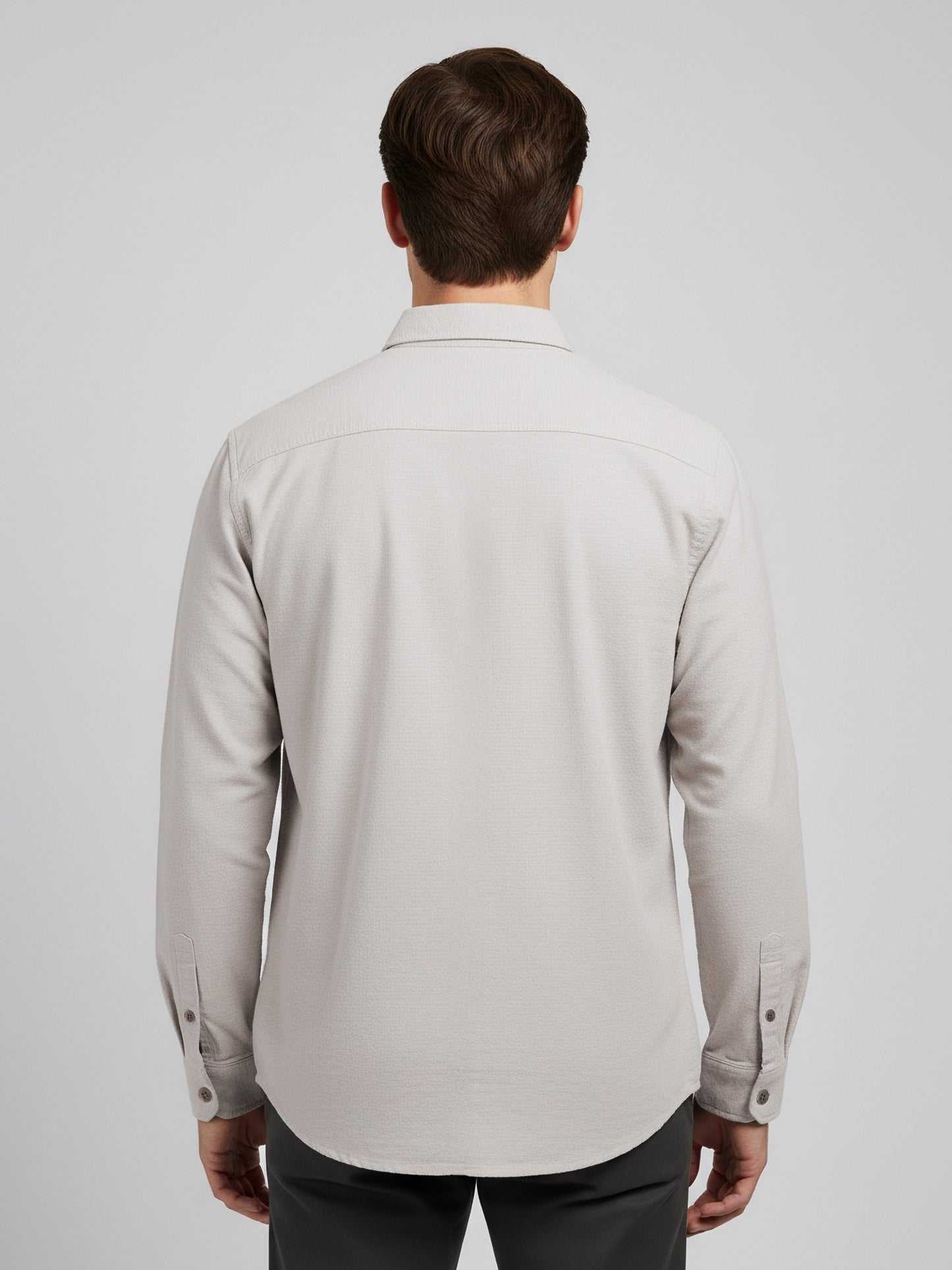 Celio* Men Beige Solid Regular Fit Cotton Shirts