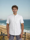 Celio* Men White Solid Regular Fit Cotton Casual Shirt
