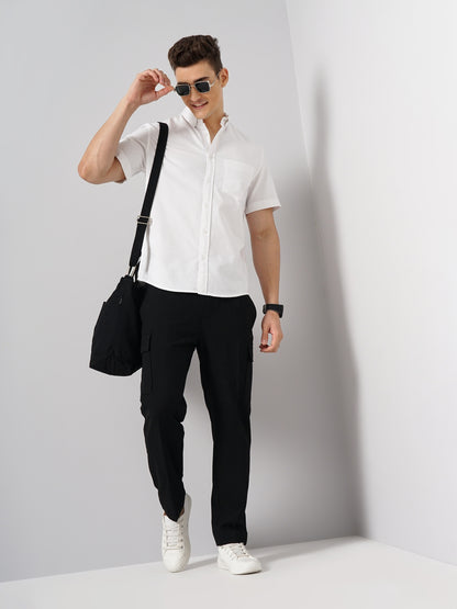 White Solid Cotton Shirt