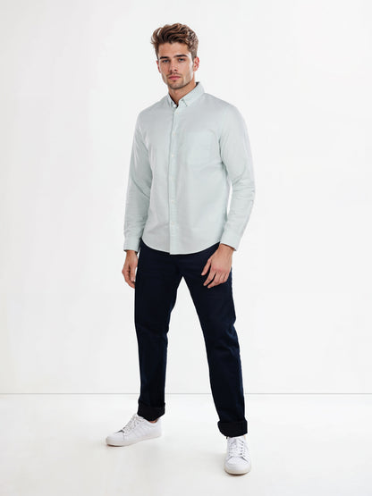 Celio Men White Solid Regular Fit Cotton Shirts