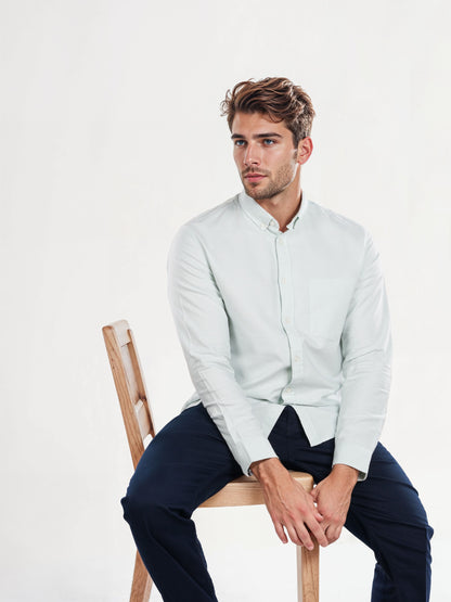 Celio Men White Solid Regular Fit Cotton Shirts