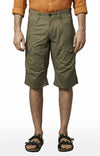 Celio* Cotton Regular Fit Olive Shorts