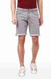 Celio* Cotton-Blend Regular Fit Grey Shorts