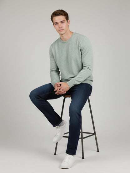 *Celio Men Green Solid Regular Fit Cotton Sweaters