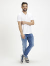 Celio Men White Solid Regular Fit Cotton T-Shirts