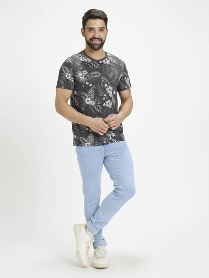 Celio Men White Solid Regular Fit Cotton T-Shirts