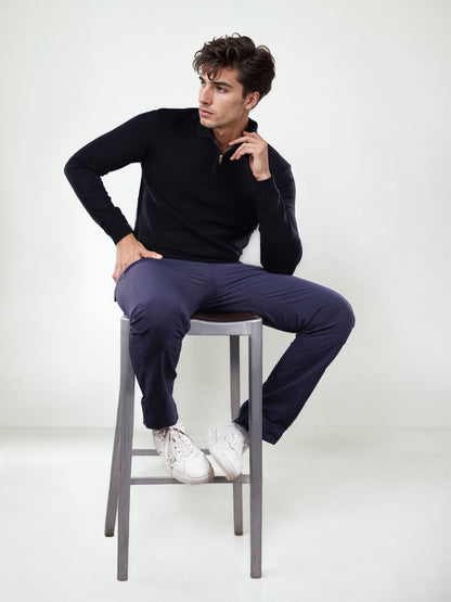 Celio Men Black Solid Regular Fit Cotton T-Shirts