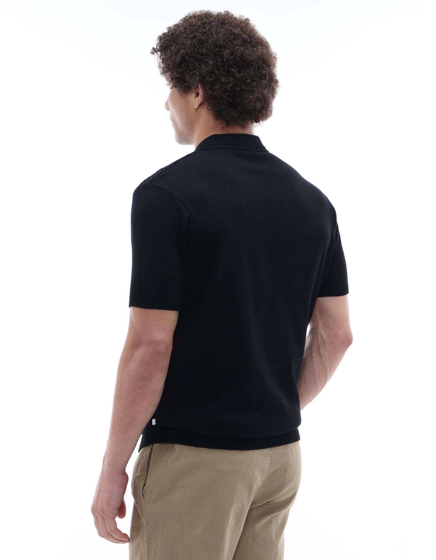 Celio* Regular Fit Men Solid Cotton Black T-Shirt
