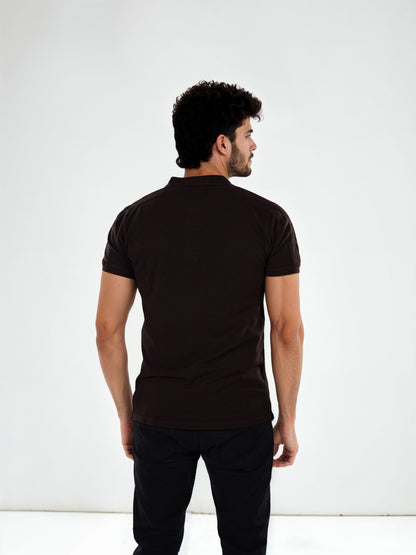 Celio Men Brown Solid Regular Fit Cotton T-Shirts