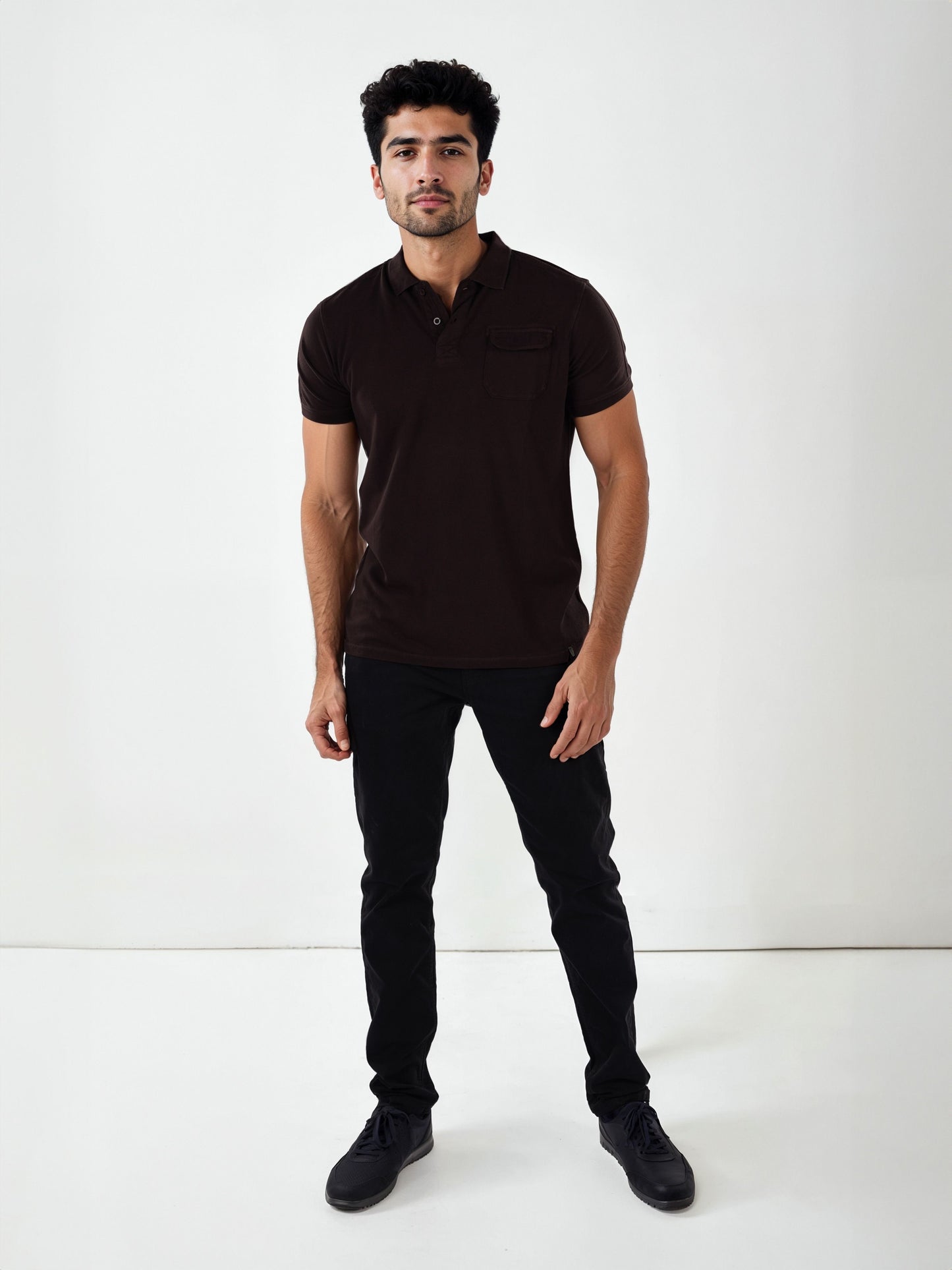 Celio Men Brown Solid Regular Fit Cotton T-Shirts