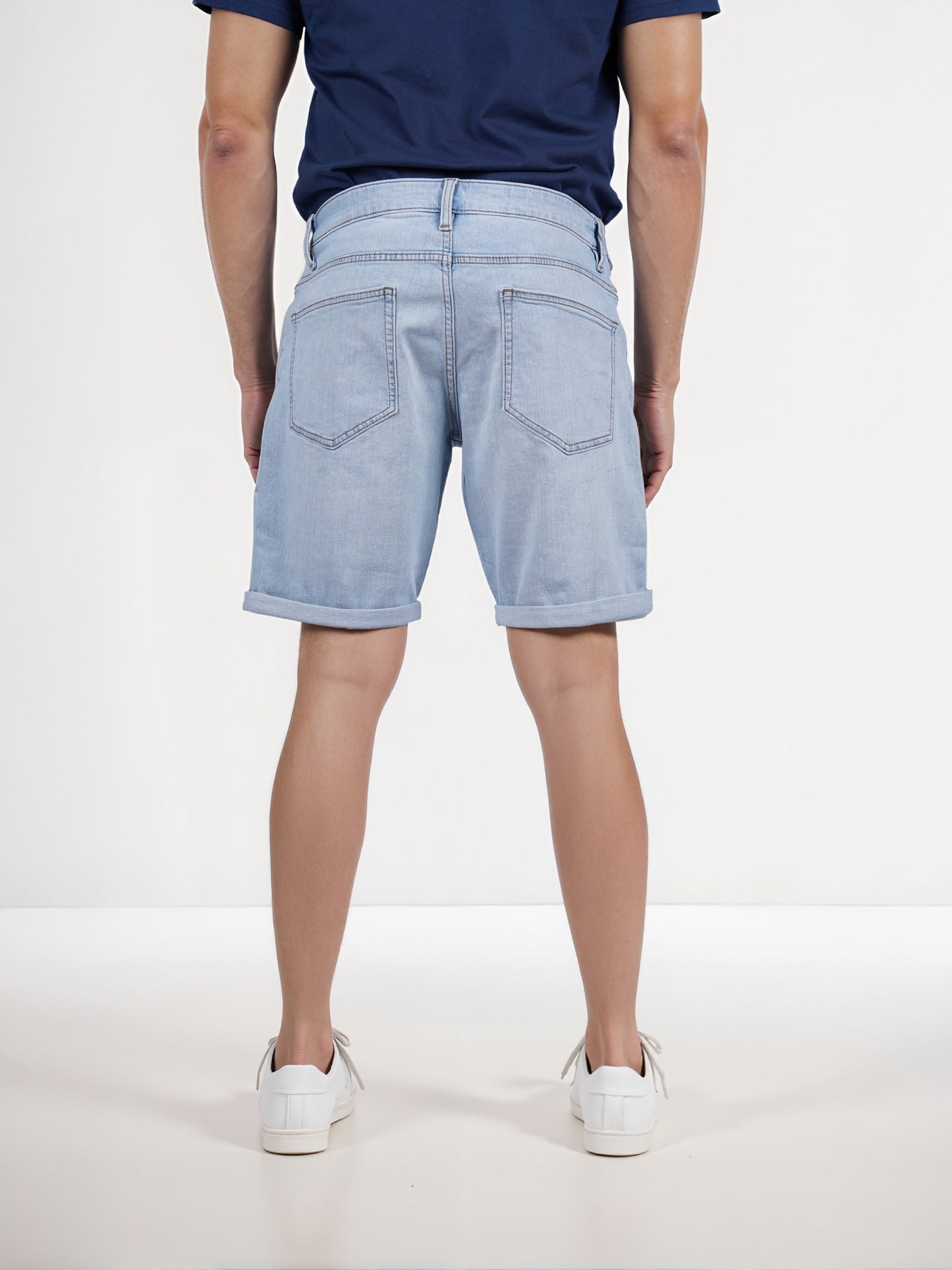 Celio* Cotton Regular Fit Blue Bermuda