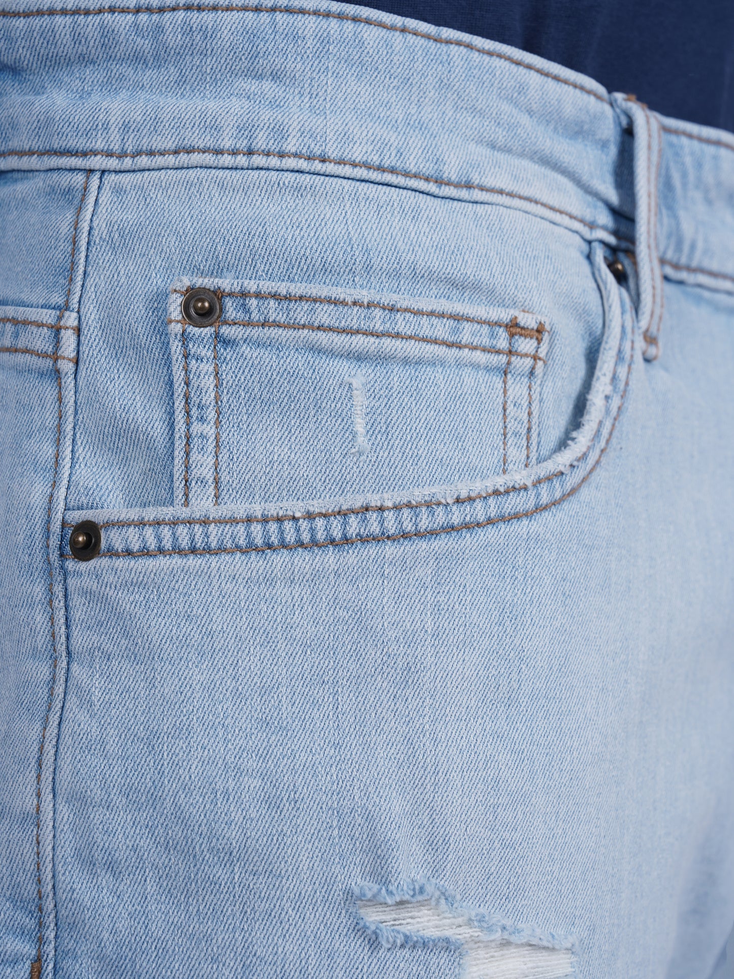 Celio* Cotton Regular Fit Blue Bermuda