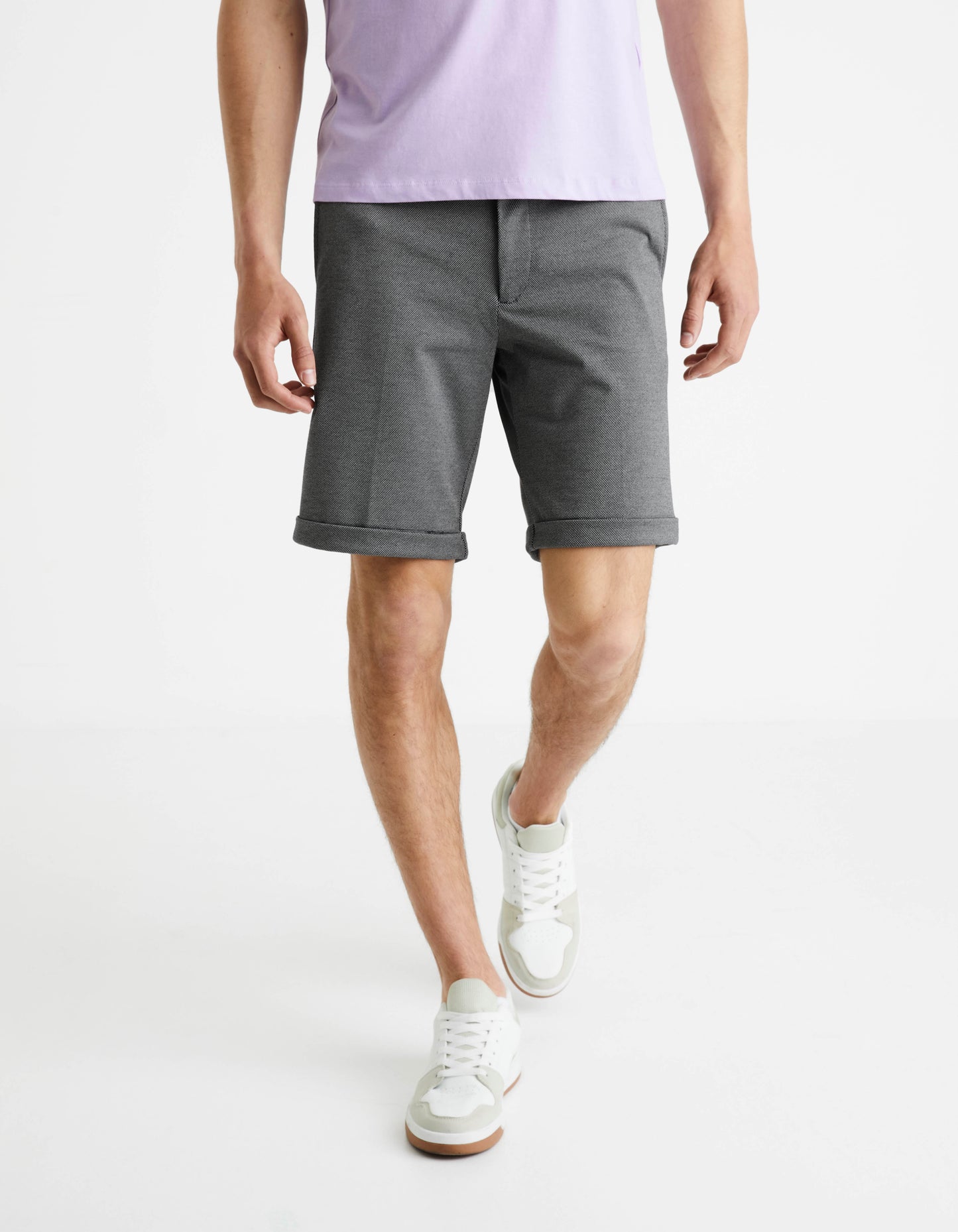 Grey Regular Fit Shorts