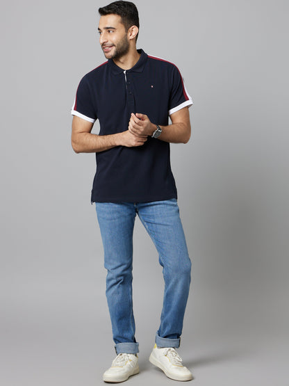 Celio* Men Blue Solid Slim Fit Cotton-Blend Jeans