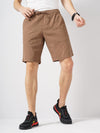 Celio* Linen Regular Fit Brown Shorts