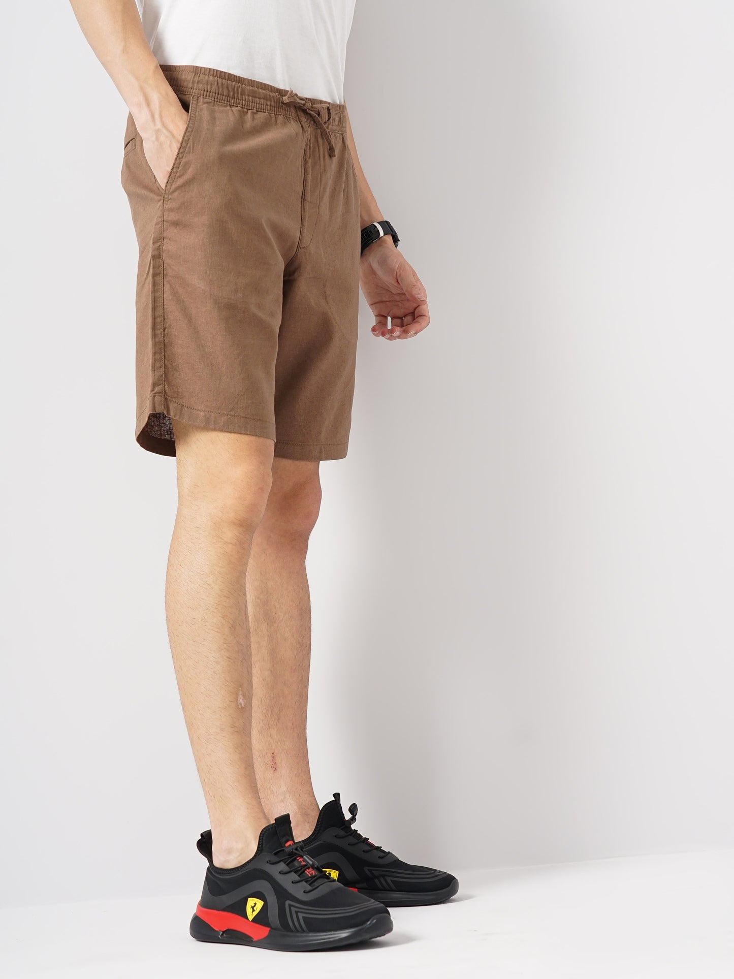 Brown Regular Fit Shorts