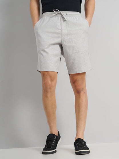 Grey Regular Fit Shorts