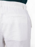Celio* Cotton-Blend Regular Fit White Trouser
