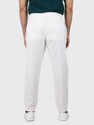 Celio* Cotton-Blend Regular Fit White Trouser