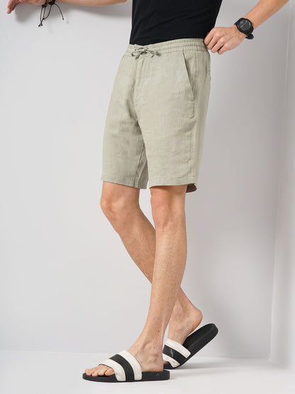 Green Regular Fit Shorts