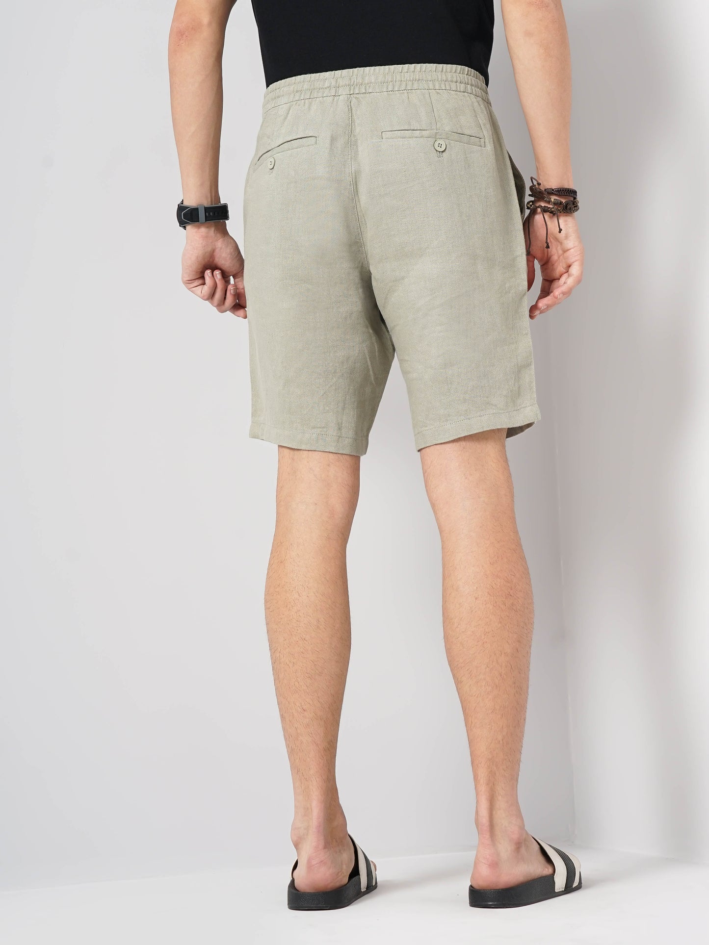 Green Regular Fit Shorts