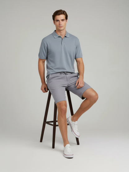 Celio Men Grey Solid Bermuda Linen Shorts