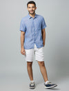 Celio* Linen Regular Fit White Shorts