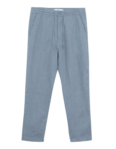 Straight Fit Casual Trousers - Blue