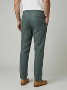 Celio Men Green Solid Straight Fit 100% Linen Trouser