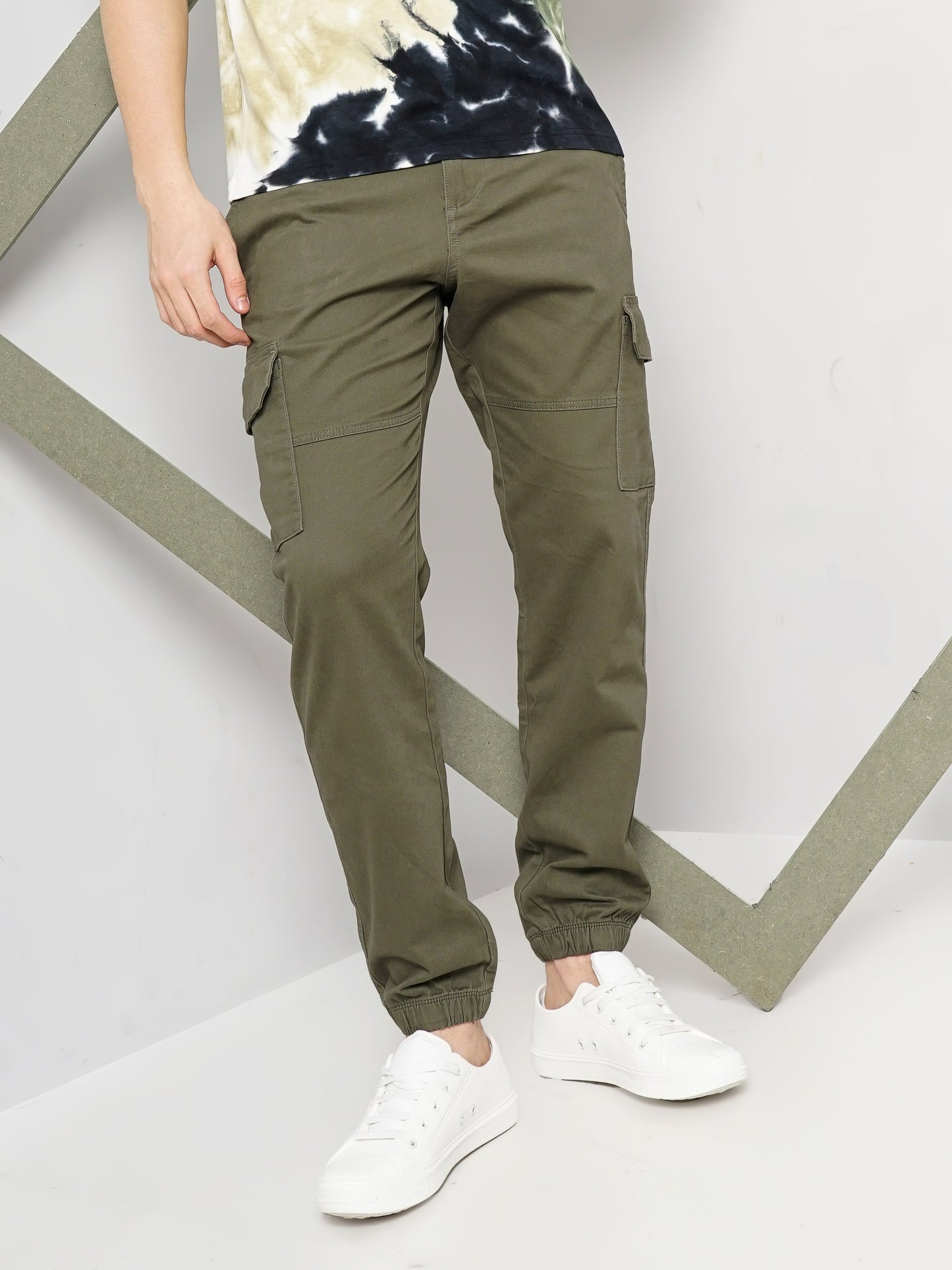 Green Slim Fit Cargos