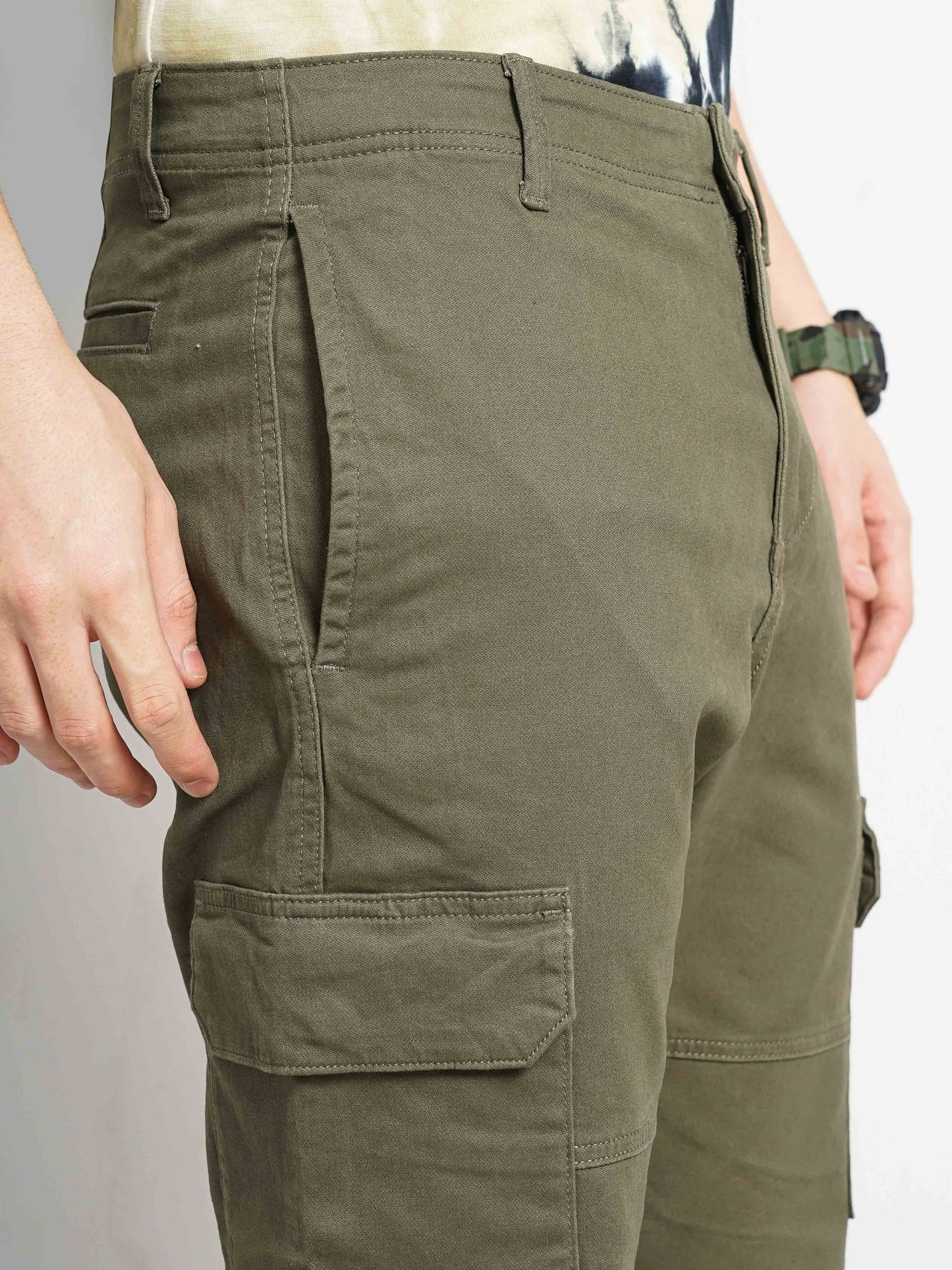 Green Slim Fit Cargos