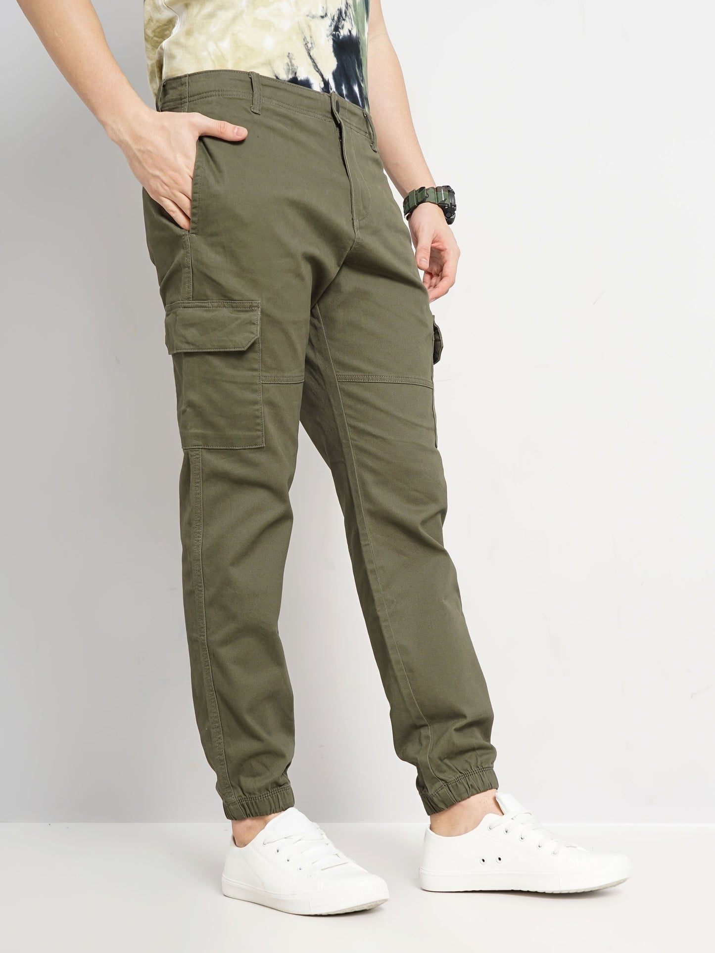 Green Slim Fit Cargos