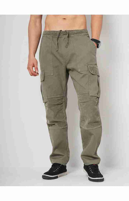 Khaki Regular Fit Cargos