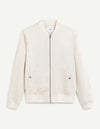 Celio* Solid Relaxed Fit Linen Off White Jacket