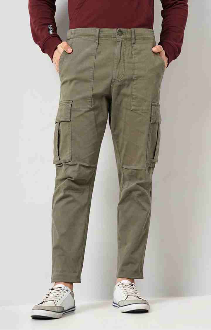 Olive Regular Fit Trousers