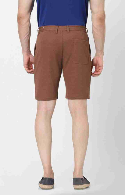 Brown Regular Fit Shorts