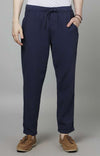 Celio* Cotton Slim Fit Navy Blue Trouser